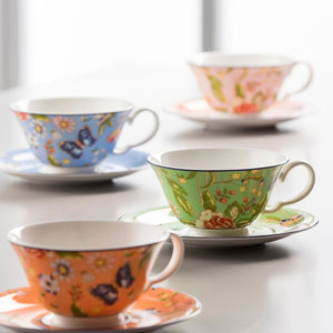 Aynsley Cottage Garden Tea cup & saucer set of 4
