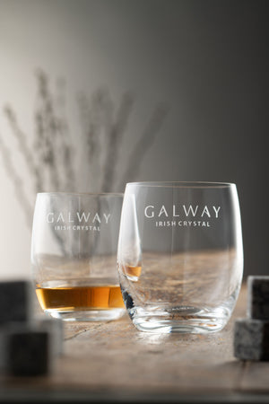 Engraved Elegance Tumbler Glass Pair
