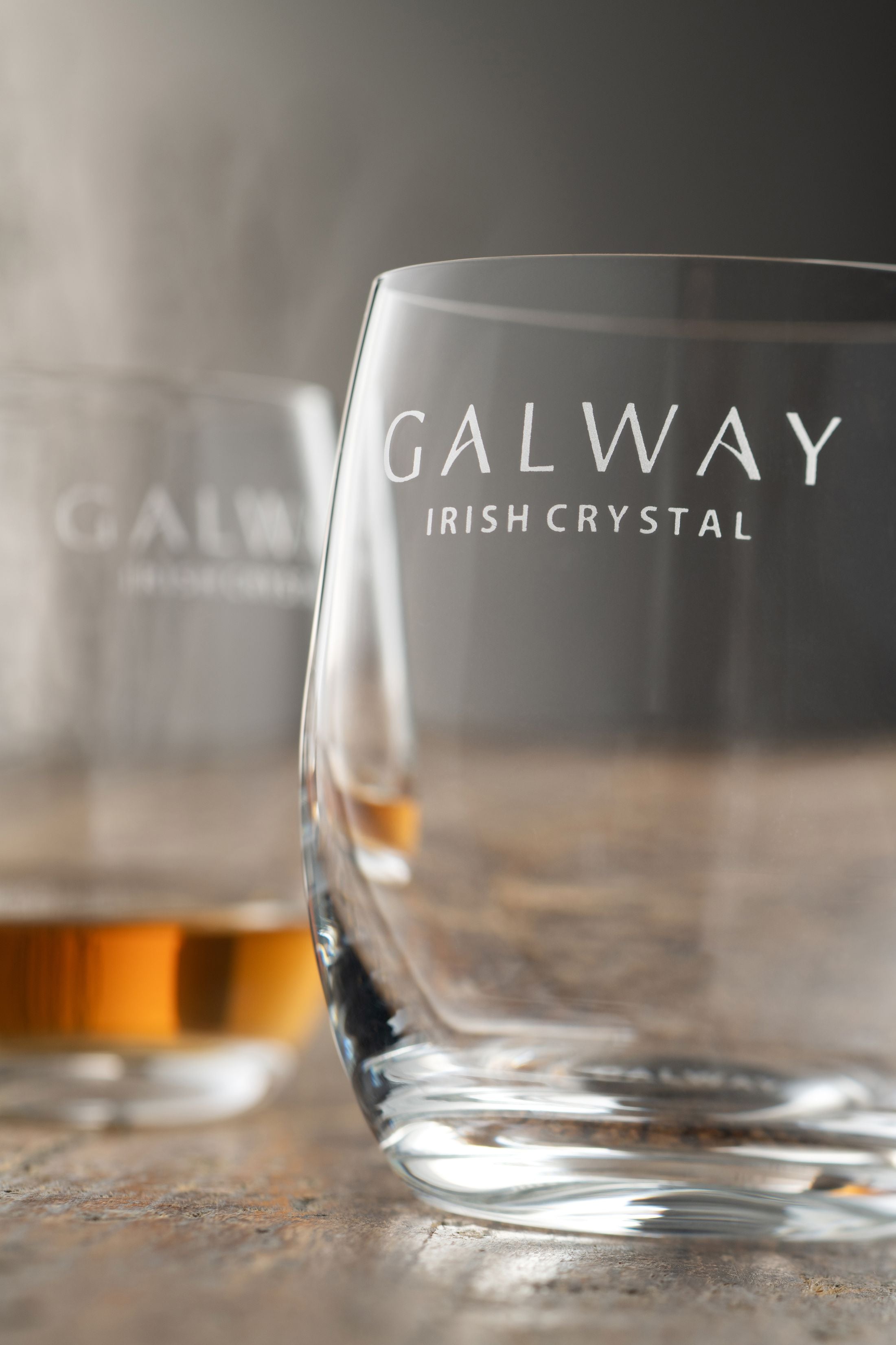 Engraved Elegance Tumbler Glass Pair