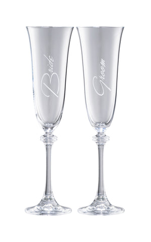 Bride & Groom Liberty Flute Pair