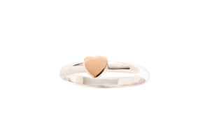 Heart of the Claddagh Silver & Rose Gold Ring
