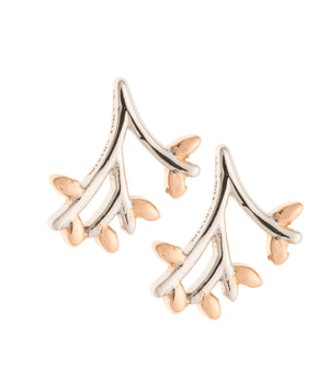 Wildwood Sterling Silver & Rose Gold Earrings