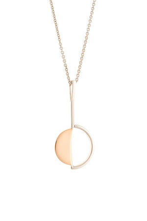 Arc Sterling Silver & Rose Gold Pendant