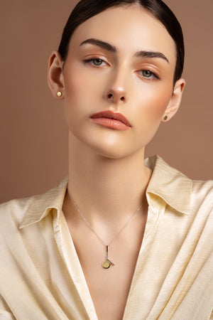 Luna Sterling Silver & Gold Stud Earrings