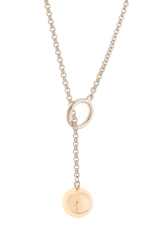 Balance Sterling Silver & Rose Gold Loop Through Necklace