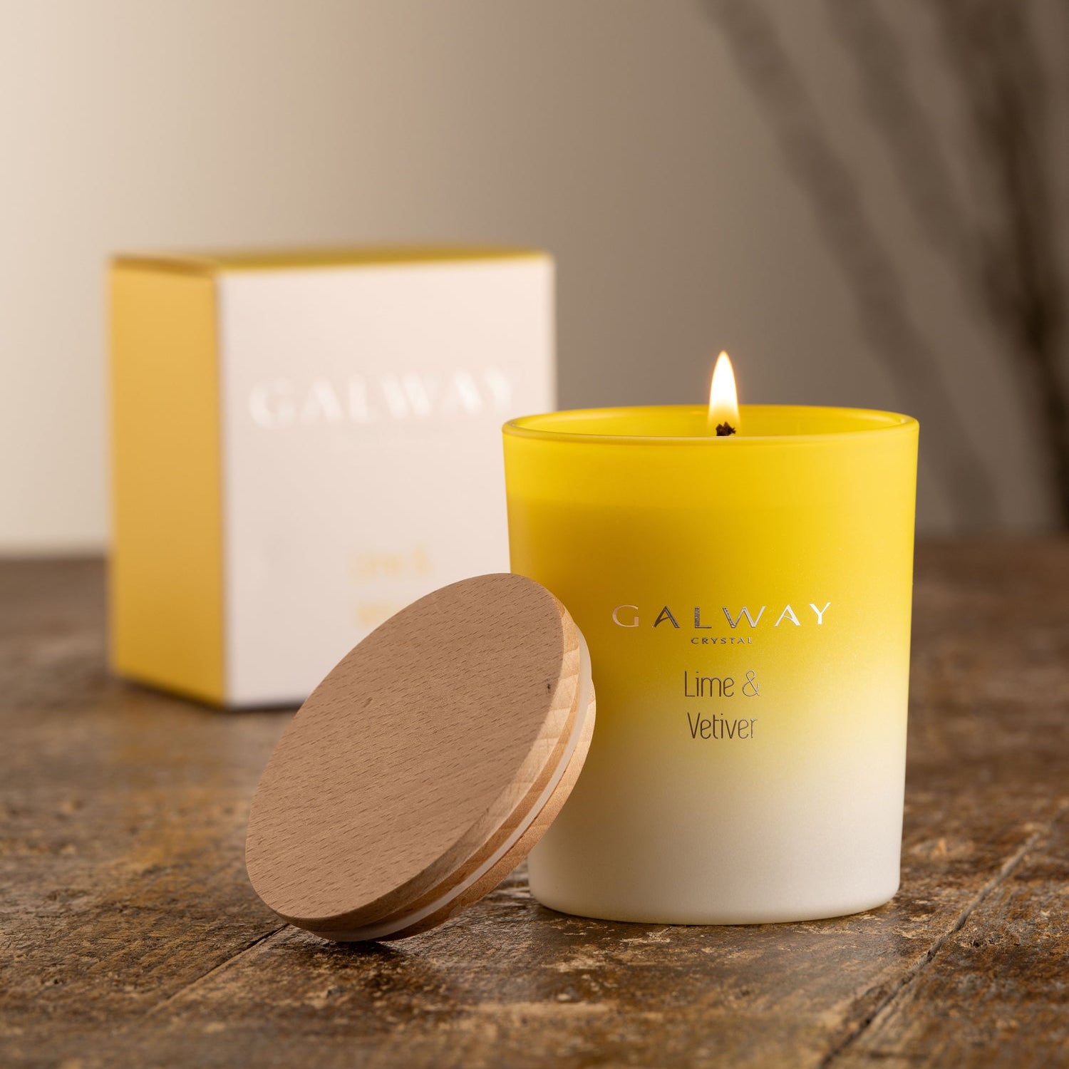Lime & Vetiver Wooden Lid Jar Candle - Small