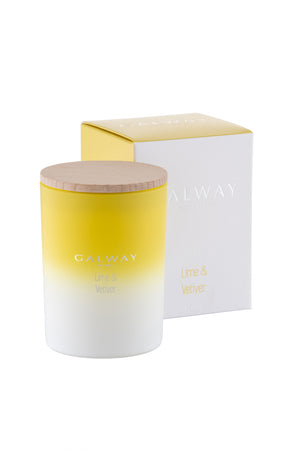 Lime & Vetiver Wooden Lid Jar Candle - Large