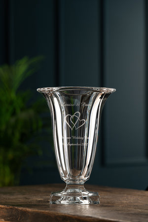 Engraved Medium Footed Masterpiece Vase
