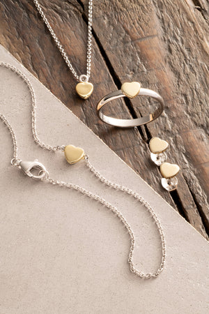 Heart of the Claddagh Silver & Gold Bracelet