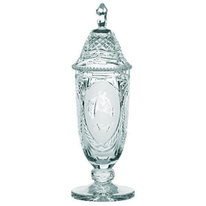 Engraved 17" Footed Sports Trophy & Lid - Galway Irish Crystal