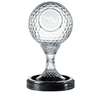Engraved 8" Golf Ball Trophy - Galway Irish Crystal