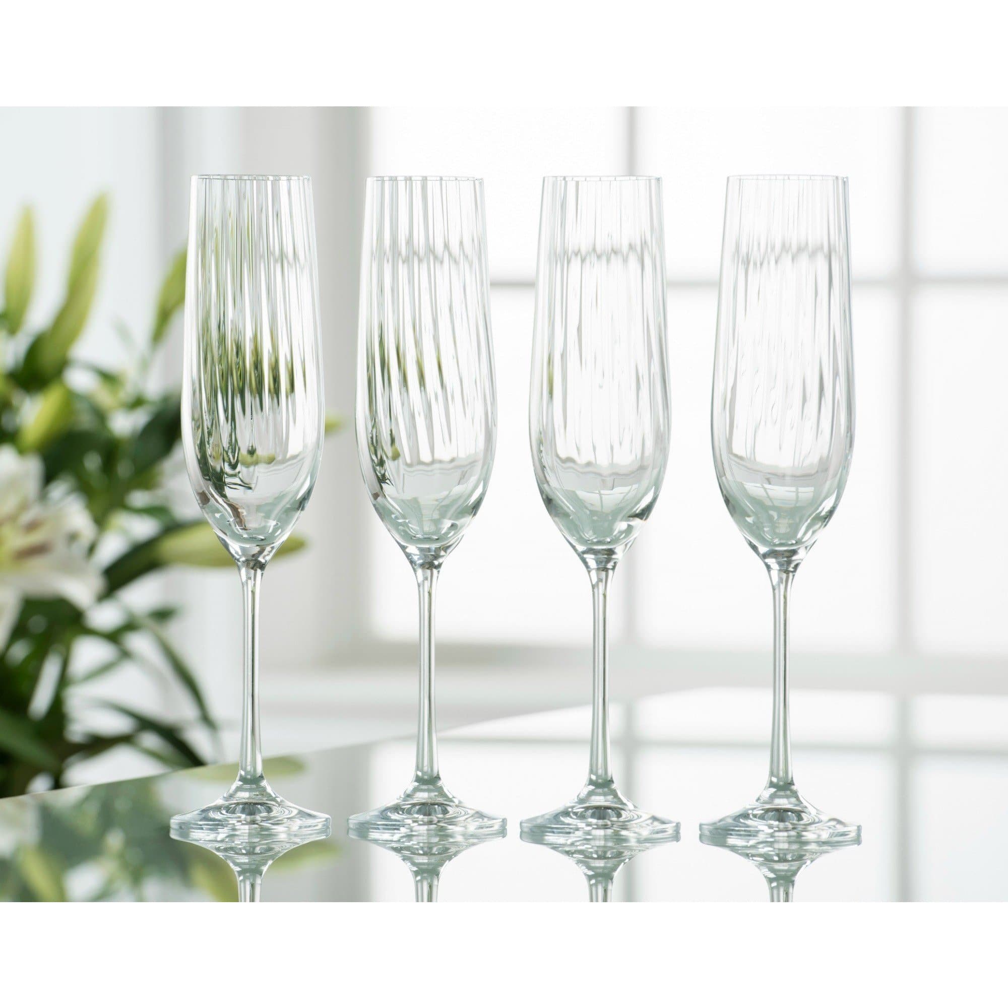 Erne Flute Glass Set of 4 - Galway Irish Crystal