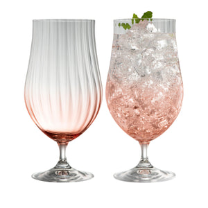 Erne Craft Beer/Cocktail Glass Pair Blush - Galway Irish Crystal