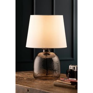 Boho Table Lamp & White Shade - Galway Irish Crystal