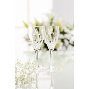 Trinity Knot White Wine Glass Pair - Galway Irish Crystal