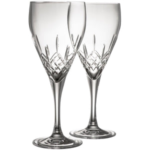 Engraved NEW Longford Red Glass Pair - Galway Irish Crystal