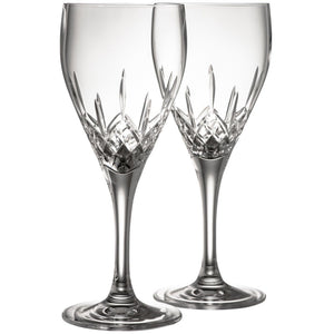Longford White Wine Glass Pair - Galway Irish Crystal