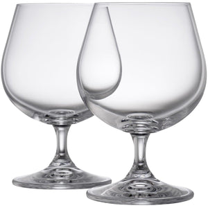 Engraved Elegance Brandy/Cream Liqueur Glass Pair - Galway Irish Crystal
