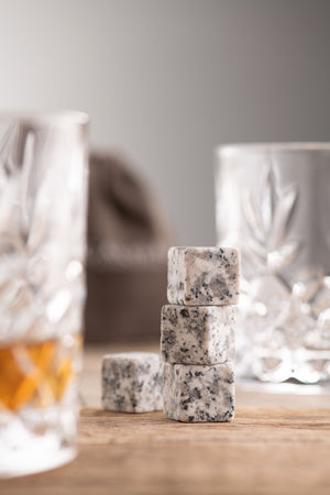 Cooling Stones Set of 4 - White/Grey Granite