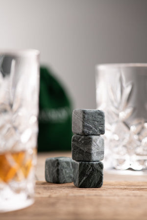 Cooling Stones Set of 4 - Green Marble