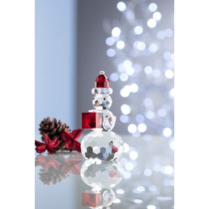Gem Snowman with Red Hat & Box - Galway Irish Crystal