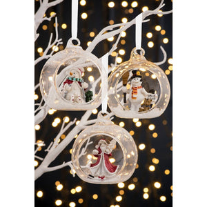 Let it Snow Hanging Ornament - Galway Irish Crystal
