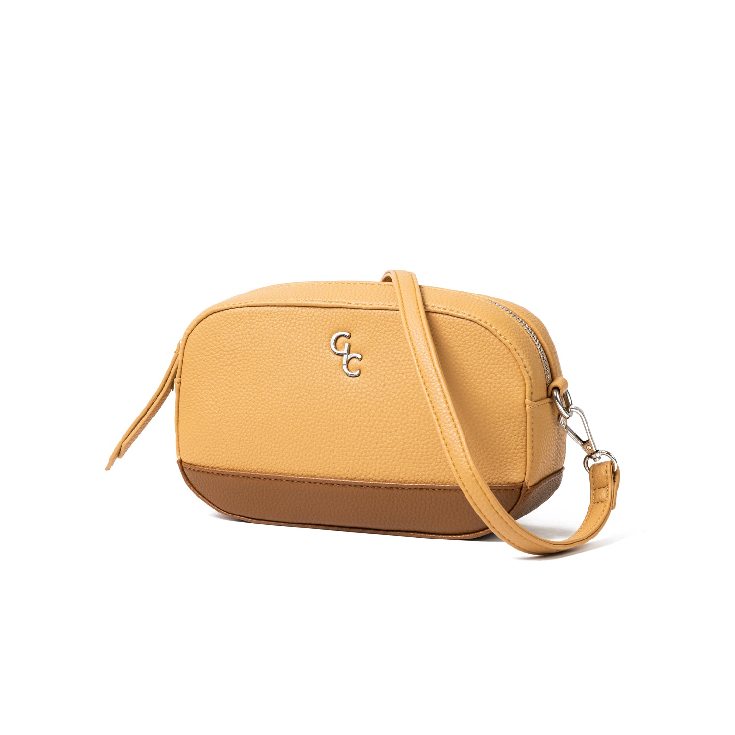 Two Tone Cross Body Bag - Tan & Brown - Galway Irish Crystal