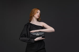 black clutch bag