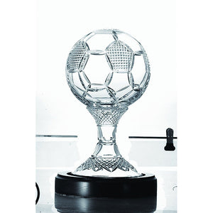 Engraved 8" Soccer Ball Trophy - Galway Irish Crystal