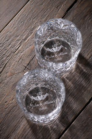 Engraved Renmore Whiskey Glass Pair