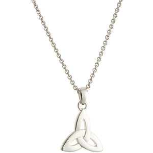 Trinity Knot Sterling Silver Pendant - Galway Irish Crystal