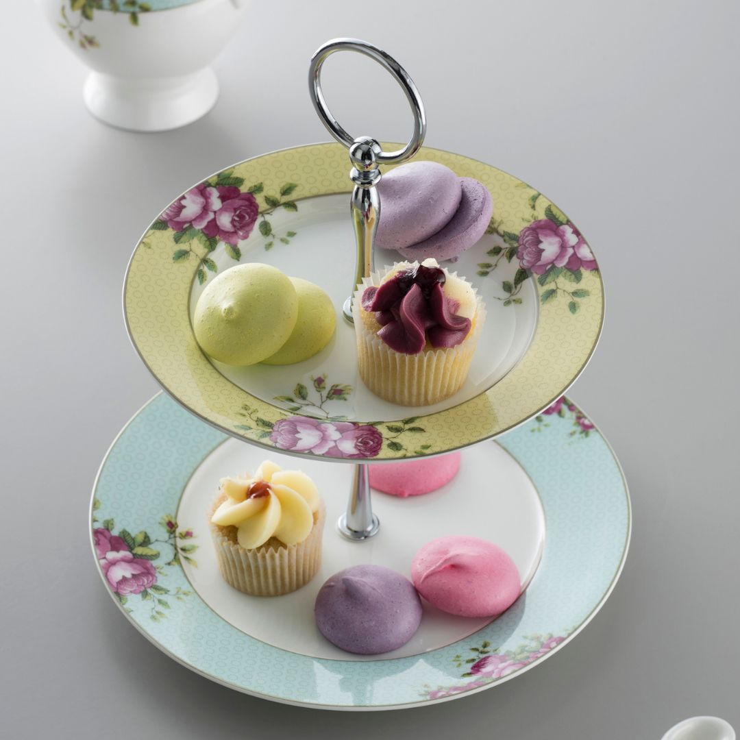 Aynsley Archive Rose Two Tier Server