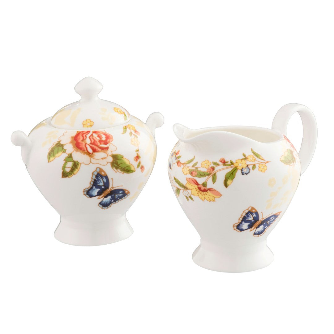 Aynsley Cottage Garden Cream and Sugar