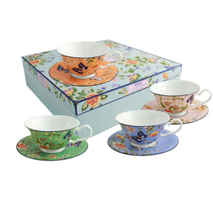 Aynsley Cottage Garden Tea cup & saucer set of 4