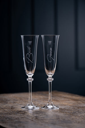 Bride & Groom Liberty Flute Pair