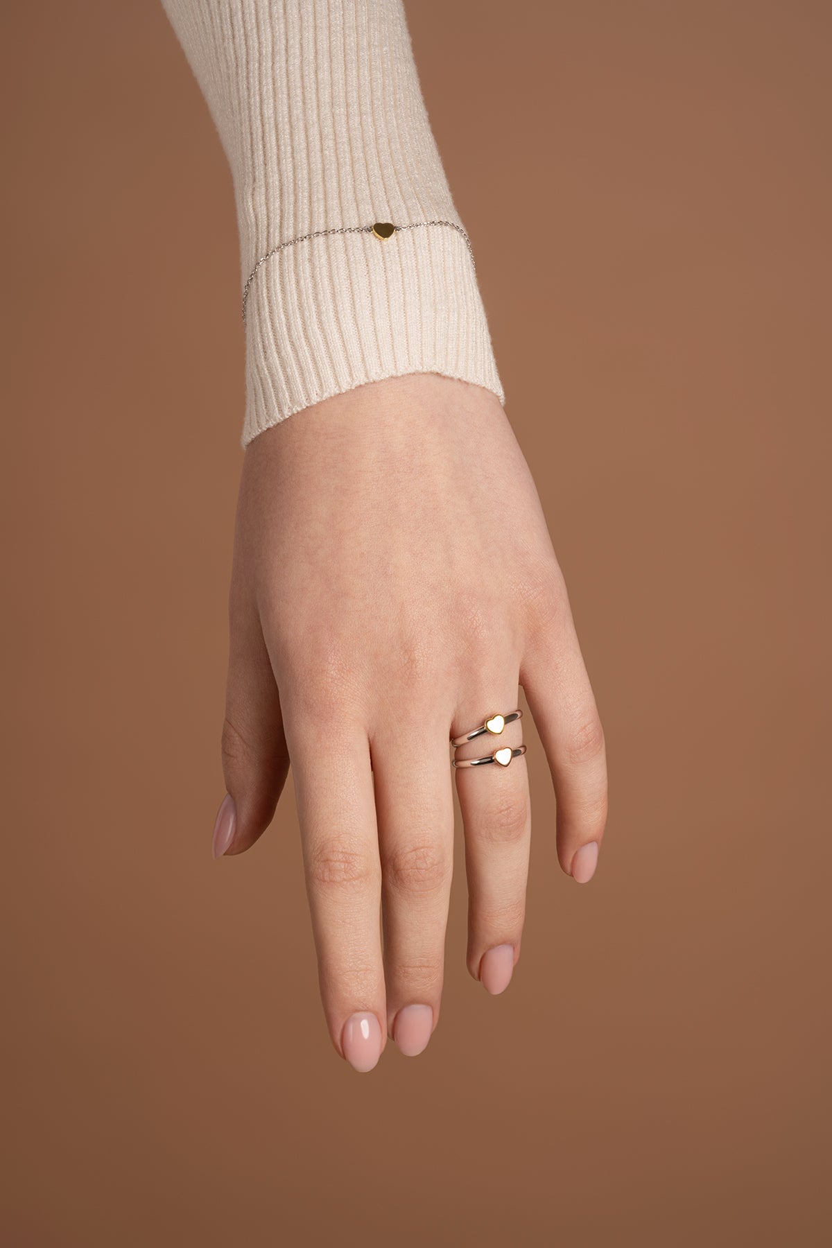 Heart of the Claddagh Silver & Rose Gold Ring