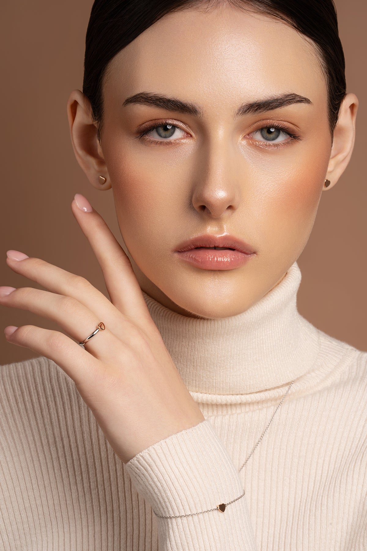 Heart of the Claddagh Silver & Rose Gold Ring