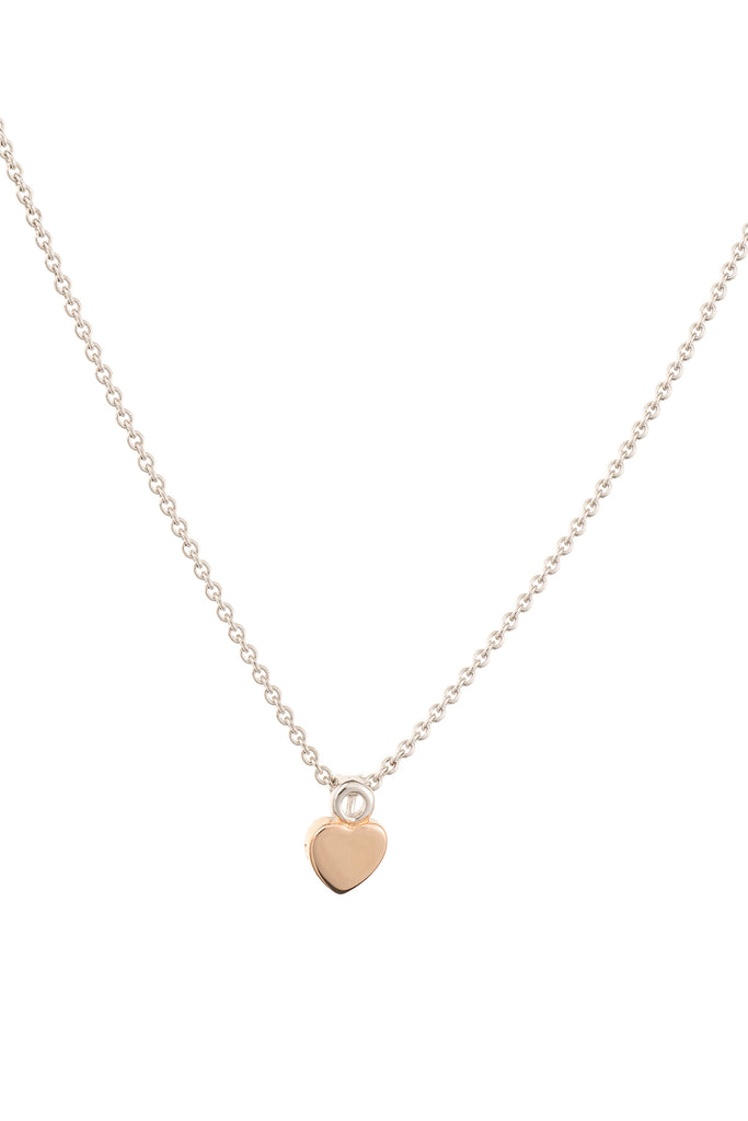 Heart of the Claddagh Silver Rose Gold Pendant Galway Crystal