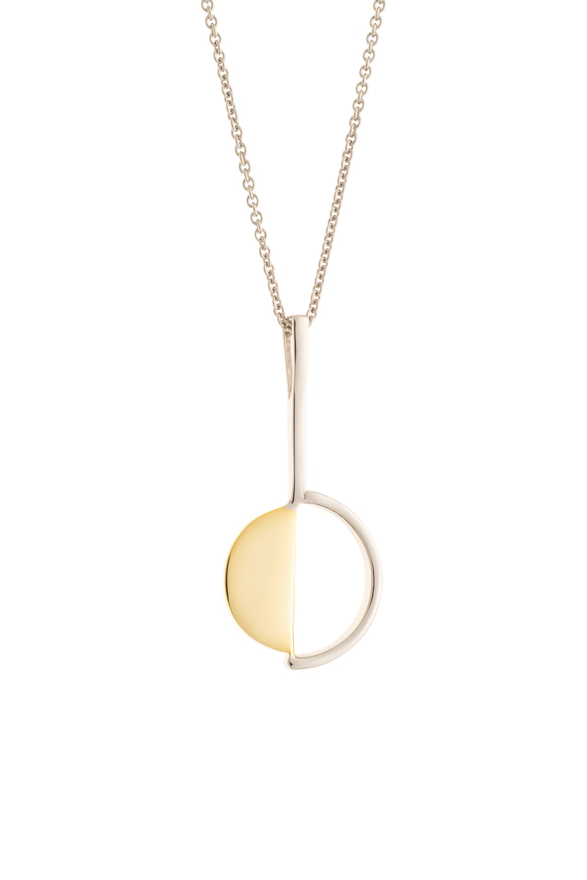 Arc Sterling Silver & Gold Pendant
