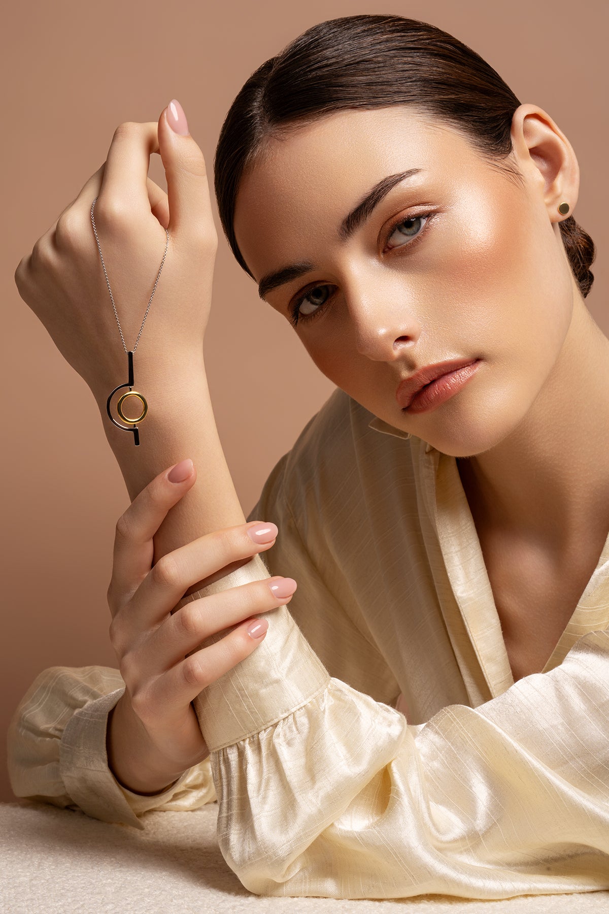 Orbit Sterling Silver & Gold Pendant