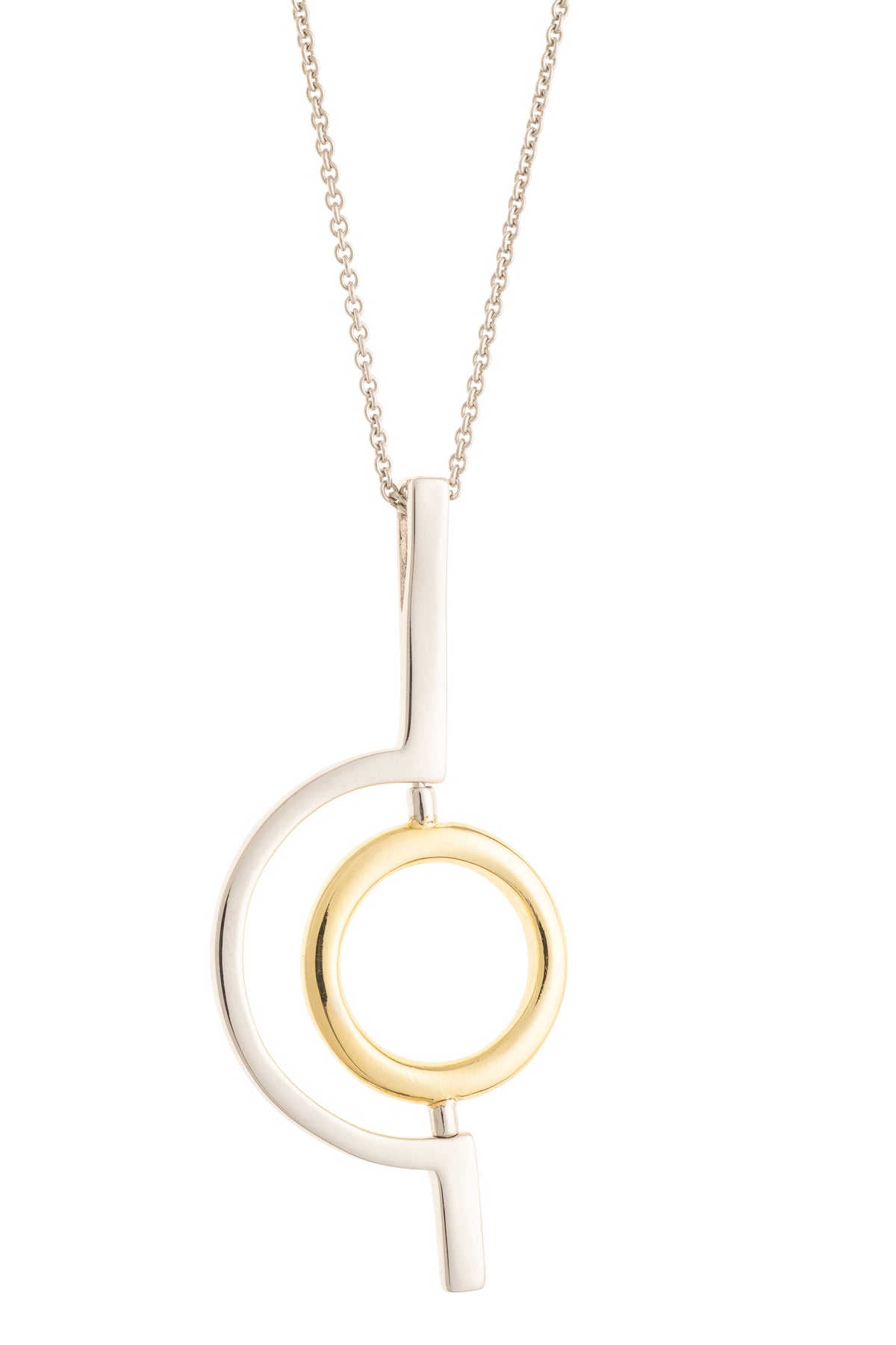 Orbit Sterling Silver & Gold Pendant