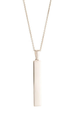 Plain Bar Sterling Silver Pendant