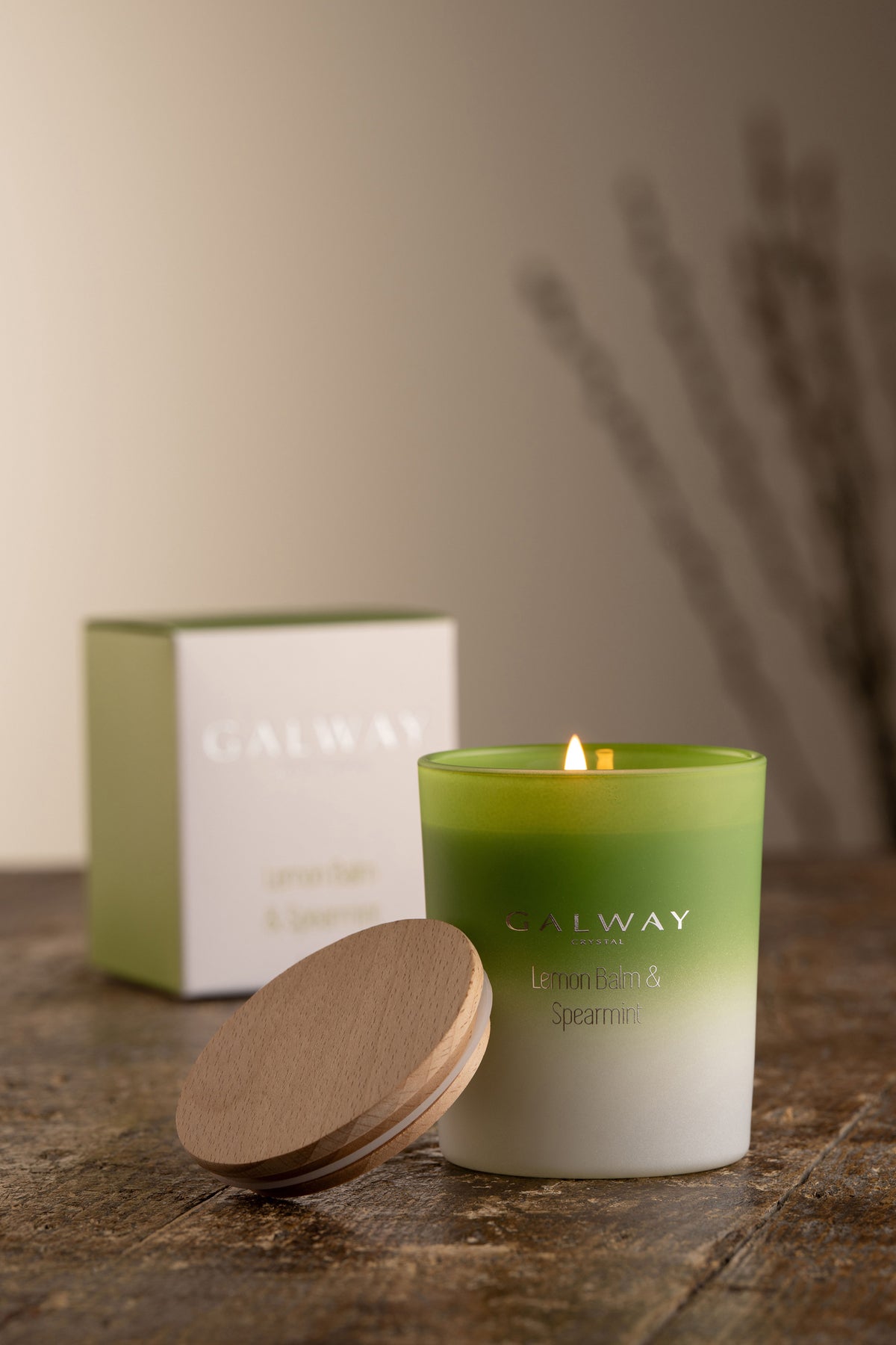 Lemon Balm & Spearmint Wooden Lid Jar Candle - Small