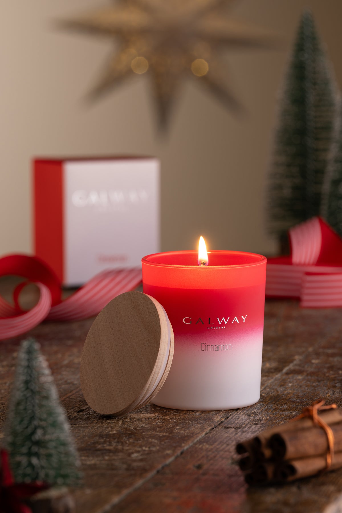 Cinnamon Wooden Lid Jar Candle - Small