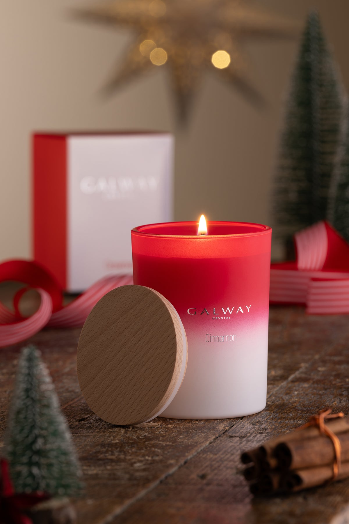 Cinnamon Wooden Lid Jar Candle - Large