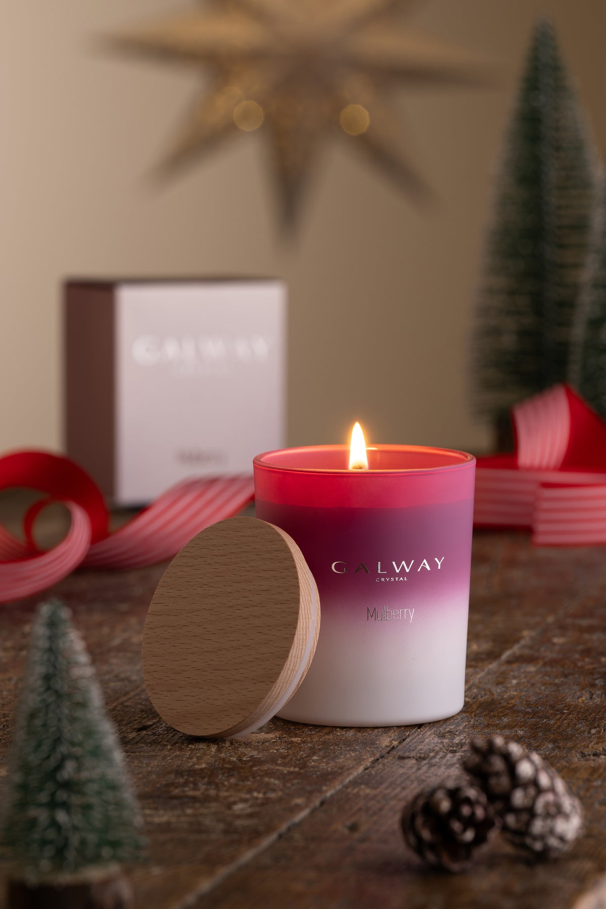 Mulberry Wooden Lid Jar Candle - Small