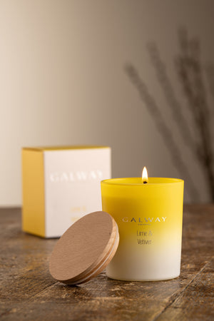 Lime & Vetiver Wooden Lid Jar Candle - Small