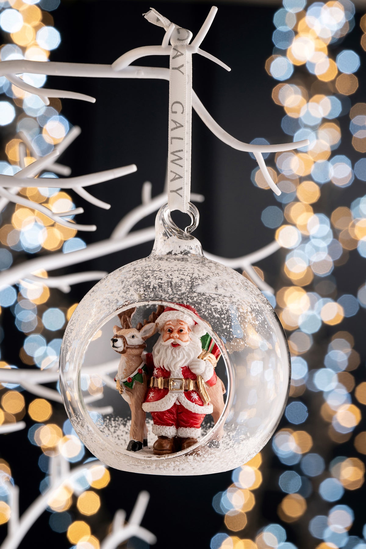 Santa & Reindeer Hanging Bauble