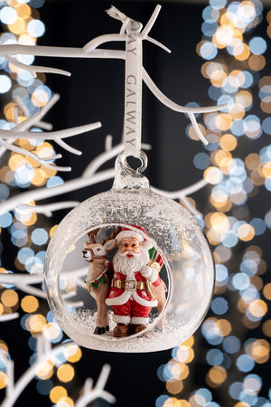 Santa & Reindeer Hanging Bauble