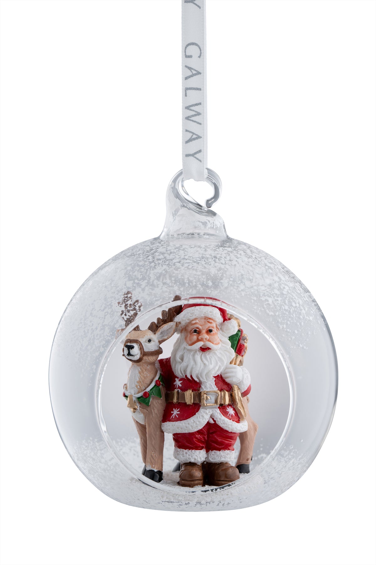 Santa & Reindeer Hanging Bauble